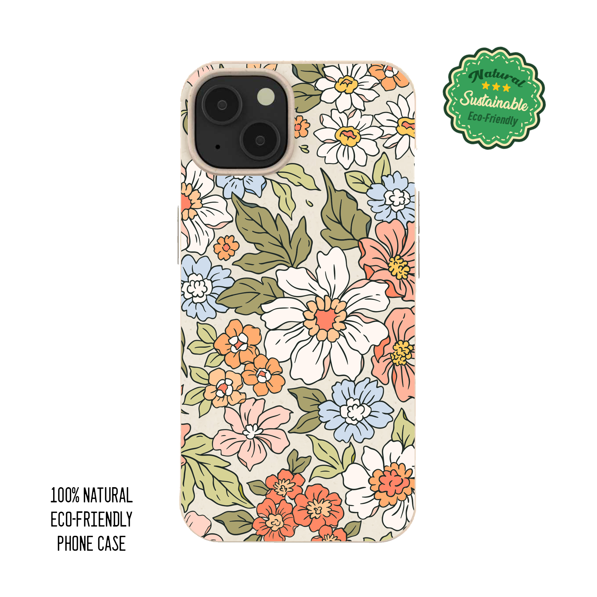 100% Compostable Biodegradable Eco-Friendly Floral Phone Case for iPhone 11  Pro. FREE SHIPPING